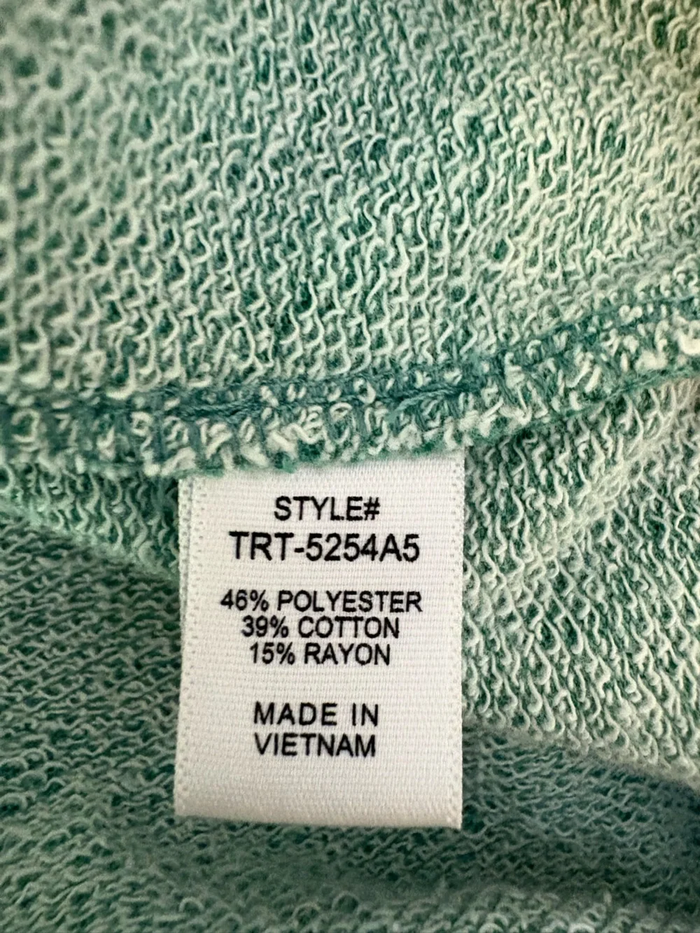 Zenana Mineral Wash Cropped Hoodie Seafoam Green Raw Hem Small